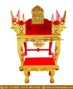 ธรรมมาสน์ไม้เบญจพรรณ แกะลาย ปิดทองเค 2 ชั้น.