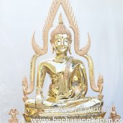 พระพุทธ ชินราช ทองเหลือง ขัดเงา  ฐานบัว หน้าตัก 40 นิ้ว ฐานบัว
