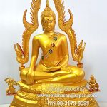 พระพุทธ ชินราช ทองเหลือง พ่นทอง 15 นิ้ว
