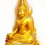 พระพุทธ ชินราช ทองเหลือง  พ่นทอง ฐานบัว หน้าตัก 50 นิ้ว