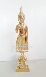พระประจําวันจันทร์-ปางห้ามญาติ-ทองเหลือง-ขัดเงา-หน้าตัก-5-นิ้
