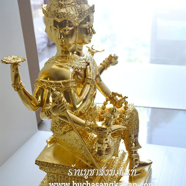 พระพรม ทองเหลือง ปิดทองคำแท้ หน้าตัก 20 นิ้ว