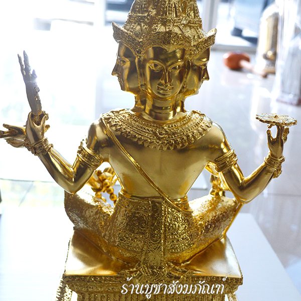 พระพรม ทองเหลือง ปิดทองคำแท้ หน้าตัก 20 นิ้ว