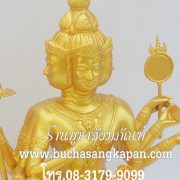 พระพรม ทองเหลือง พ่นทอง หน้าตัก 30 นิ้ว แบบที 2