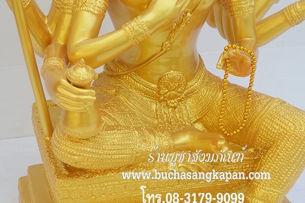 พระพหรม ทองเหลือง พ่นทอง หน้าตัก 30 นิ้ว