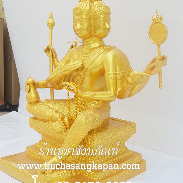 พระพหรม ทองเหลือง พ่นทอง หน้าตัก 30 นิ้ว