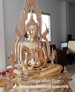 พระพุทธ ชินราช ทองเหลือง ขัดเงา ฐานบัว หน้าตัก 30 นิ้ว