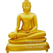 พระพุทธรูป ทองเหลือง พ่นทอง ปางมารวิชัย หน้าตัก 70 นิ้ว ฐานบัว