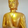 พระโมคคัลลานะ ทองเหลือง พ่นทอง ขนาด 25 นิ้ว (ยืน )02