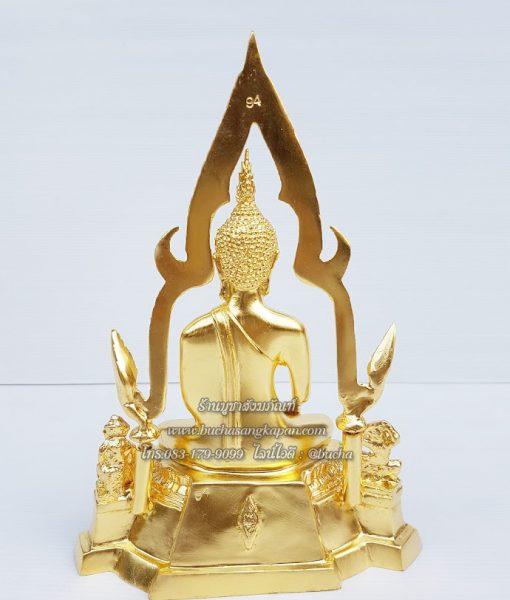พระพุทธ ชินราช ทองเหลือง ปิดทองคำแท้ หน้าตัก 5 นิ้ว