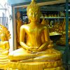 พระพุทธรูปปางสมาธิ ทองเหลือง พ่นทอง หน้าตัด 80 นิ้วฐานบัว (2)