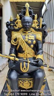พระรูปเหมือน เสด็จพ่อ ร.๕ (นั่งบัลลังค์) ทองเหลือง ขนาด 30 นิ้ว (เท่าองค์จริง) 01