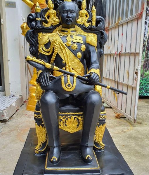 พระรูปเหมือน เสด็จพ่อ ร.๕ (นั่งบัลลังค์) ทองเหลือง ขนาด 30 นิ้ว (เท่าองค์จริง)