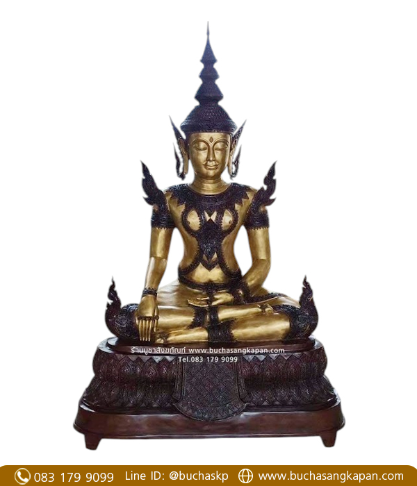 พระจักรพรรดิ์ ทองเหลือง ฐานสูง หน้าตัก 60 นิ้ว