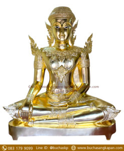 พระจักรพรรดิ์ ทองเหลือง ปิดทองคำแท้ หน้าตัก 80 นิ้ว