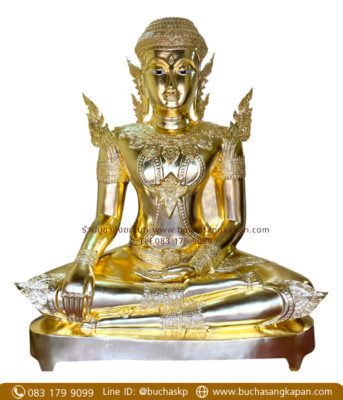 พระจักรพรรดิ์ ทองเหลือง ปิดทองคำแท้ หน้าตัก 80 นิ้ว
