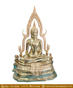 พระพุทธชินราช ทองเหลือง ขัดเงา หน้าตัก 9 นิ้ว