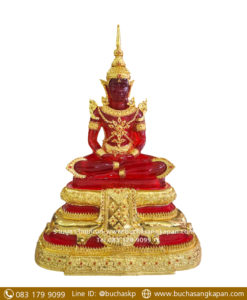 พระแก้ว ปางฤดูร้อน สีแดง ปิดทองเค หน้าตัก 20 นิ้ว