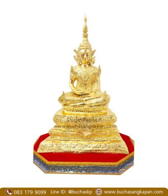 พระจักรพรรดิ ทองเหลือง ปิดทองคำแท้ หน้าตัก 9 นิ้ว