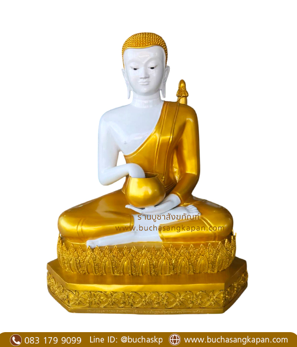 พระสีวลีนั่ง ทองเหลือง พ่นทอง หน้าตัก 30 นิ้ว