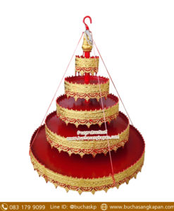 ฉัตรอัลลอยด์ ปิดทองเค ในร่ม ขนาด 30 นิ้ว 5 ชั้น.