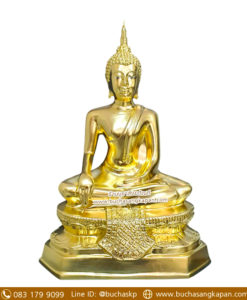 พระปางมารวอชัย ทองเหลือง ปิดทองคำแท้ หน้าตัก 9 นิ้ว