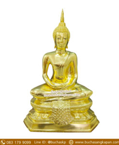 พระปางสมาธิ ทองเหลือง ปิดทองคำแท้ หน้าตัก 9 นิ้ว)